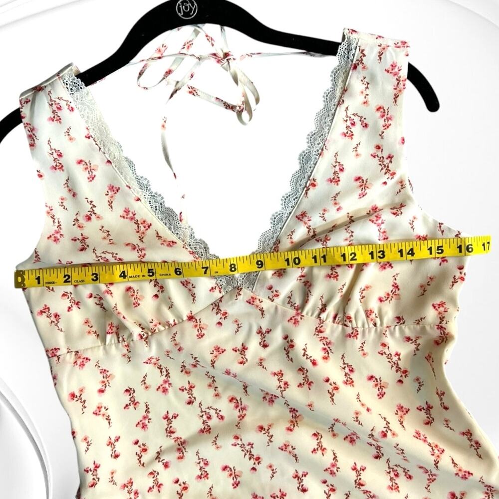Wild Fable Floral Tie Back Tank Top XS NWT Peplum Flowy Romantic Cottagecore - Picture 7 of 8
